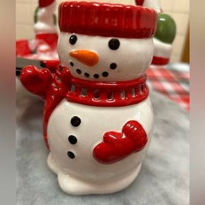 Bath & Body Works 2011Signed Harry Slatkin Snow man Scented Oil Warmer EUC.